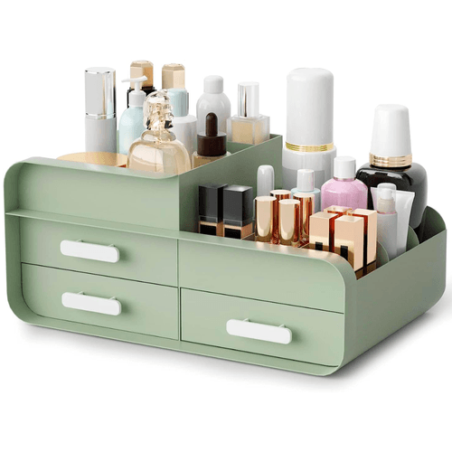 Organizador de Maquillaje Cosméticos Estante de Tocador Verde N161