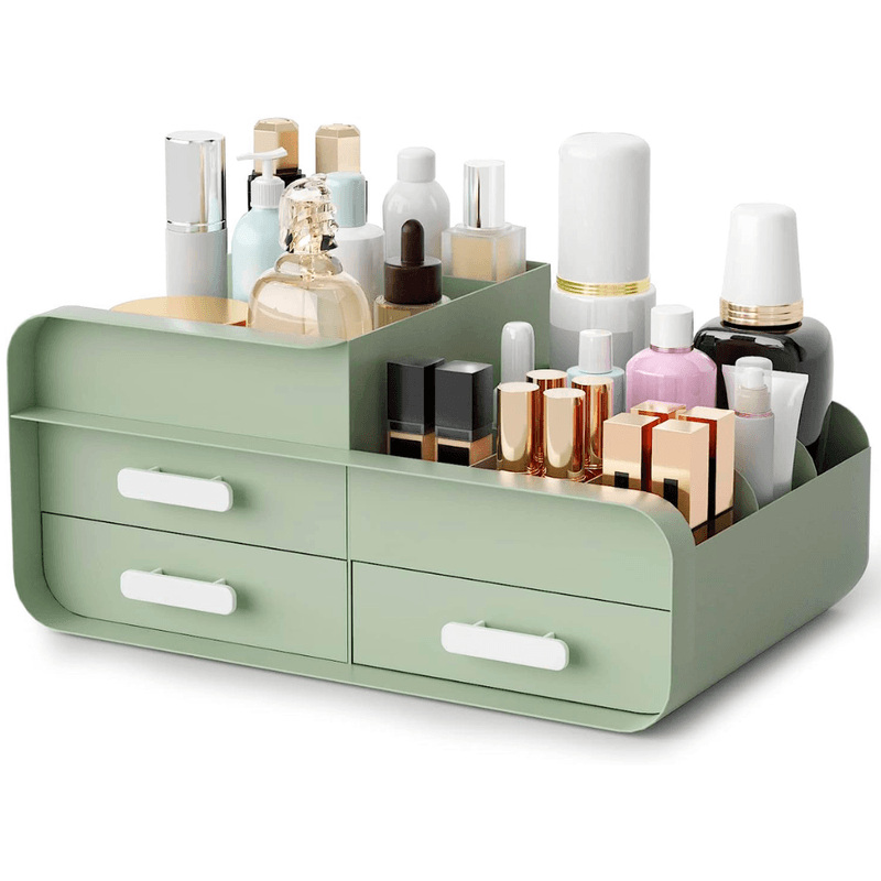 Organizador-de-Maquillaje-Cosmeticos-Estante-de-Tocador-Verde-N161