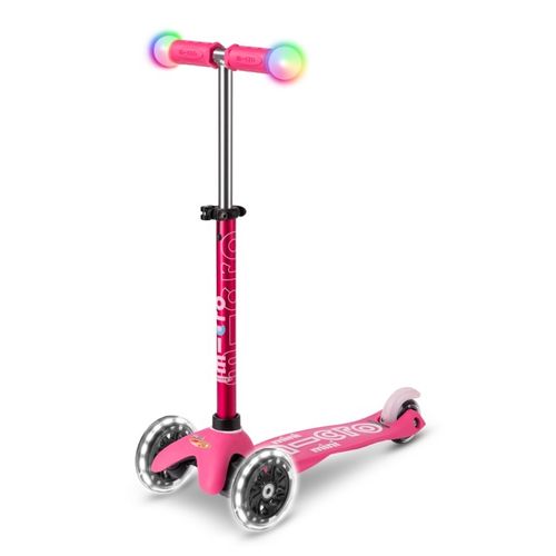 Scooter  Mini Micro Deluxe MAGIC LED Rosado