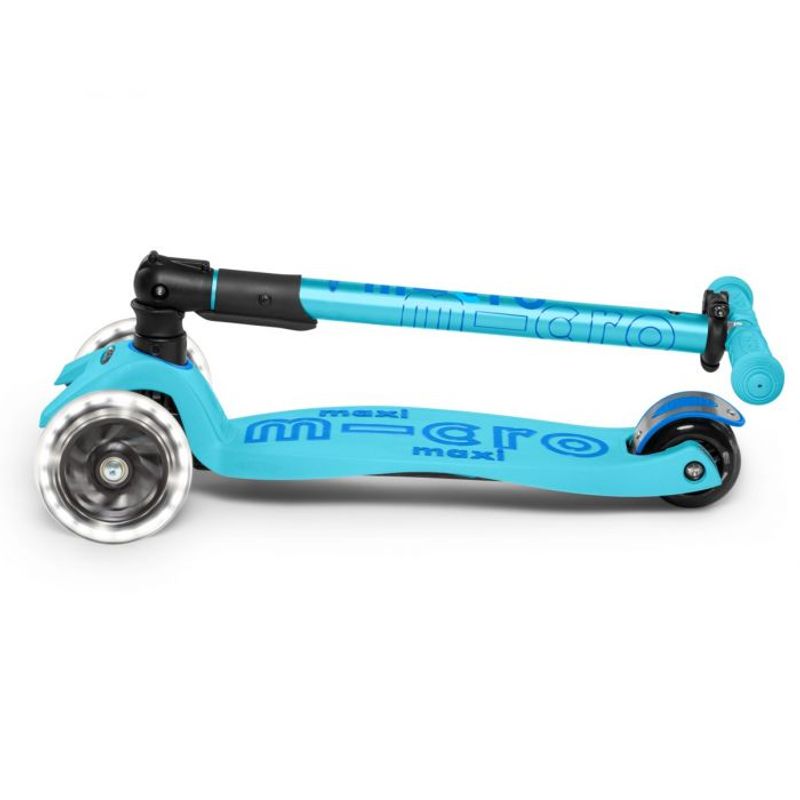 Scooter--Maxi-Micro-Deluxe-FOLDABLE-LED-Celeste-