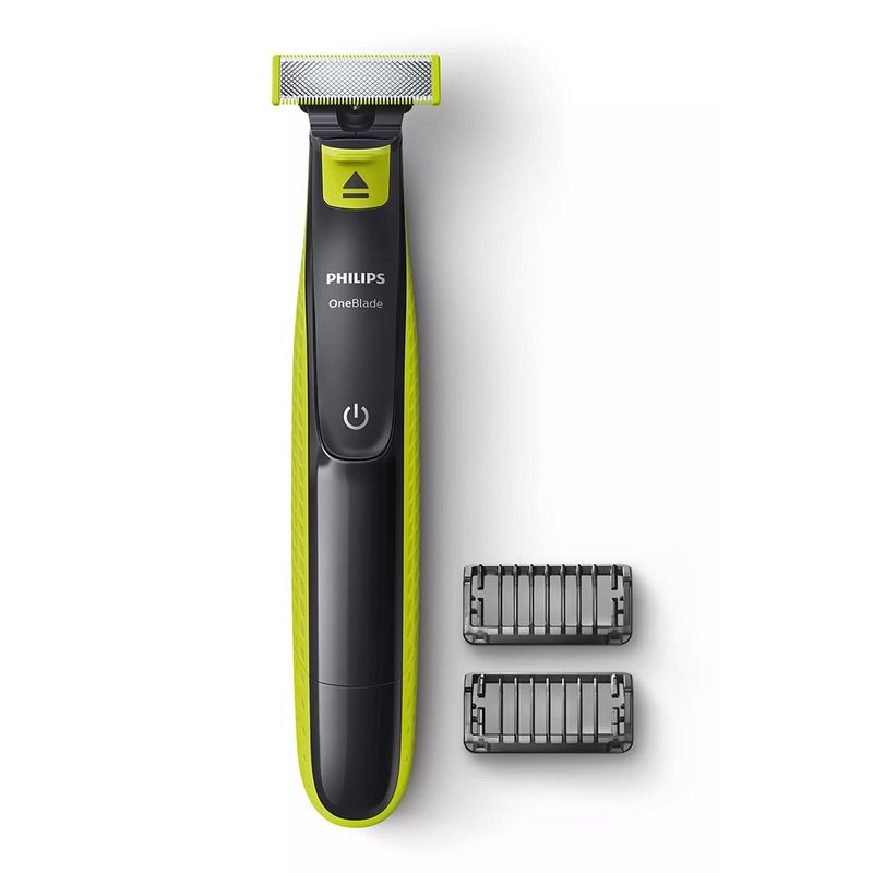 Afeitador-Philips-One-Blade-Inalambrica-QP2521-10-Negro-con-Verde-Oferta-