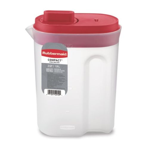 Jarra Rubbermaid 1.9L con Tapa Roja – Libre de BPA y Apta para Lavavajillas 2122589 (MUNDO ELECTRONI