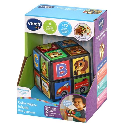 V-Tech Cubo Mágico Infantil Gira y Aprende