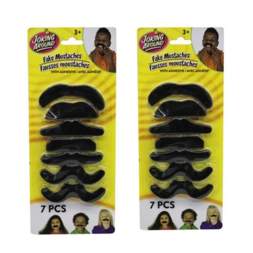 Packx2 Bigote de Disfraz para niños Autoadhesivos