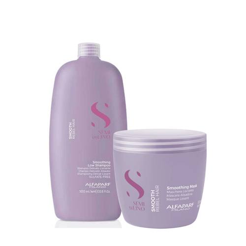 Alfaparf Smoothing XL Shampoo 1000ml + Mascarilla 500ml