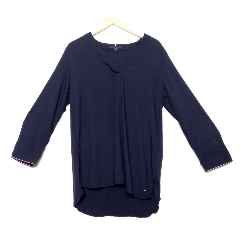 Blusa-Holgada-Azul-Tommy-Hilfiger-Mujer---Talla-M