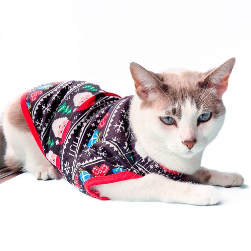 Ropa para Gatos Polo Navideño Gatuno Medium