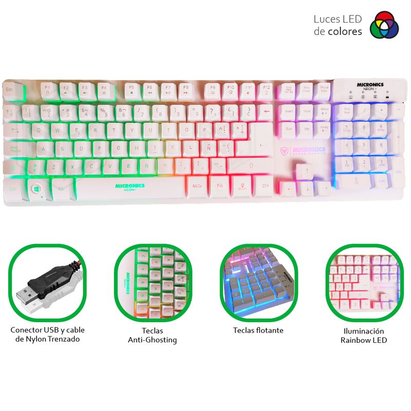 Teclado-Gamer-Micronics-Neon-Mic-709w-Blanco-