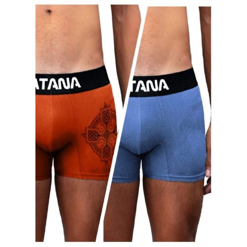 ROPA INTERIOR KATANA BOXER PACK X 2 CELESTE Y NARANJA