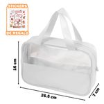 Cartera-Neceser-de-Maquillaje-Bolso-Organizador-de-Cosmeticos-U91-Blanco