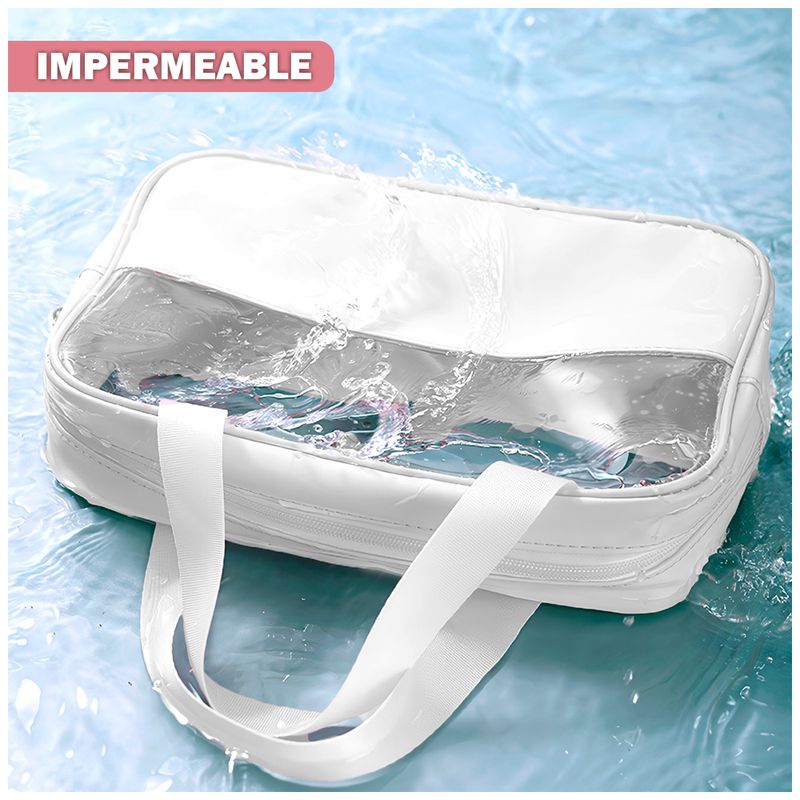 Cartera-Neceser-de-Maquillaje-Bolso-Organizador-de-Cosmeticos-U91-Blanco