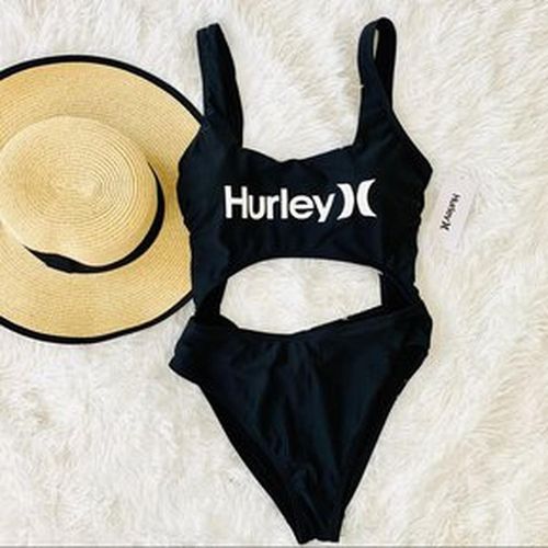 Ropa De Baño MonoKini Hurley Una Pieza Mujer Negro - Talla S