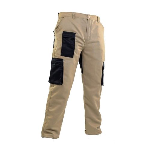 Pantalón de Trabajo Drill Reforz Multibolsillo Beige-Negro Werken - Talla XL