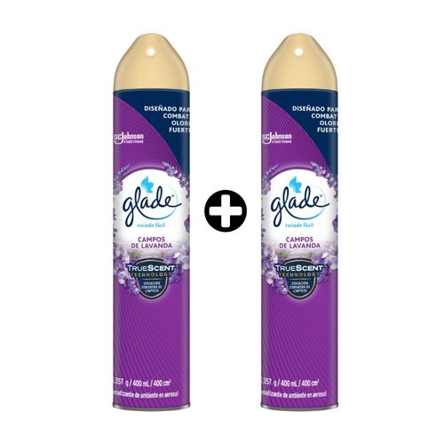 COMBO 2 Ambientadores en spray Glade Lavanda x 400ml