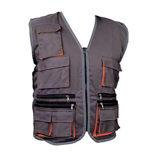 Chaleco de Trabajo Drill Ingeniero Multibolsillo Plomo-naranja Werken - Talla L