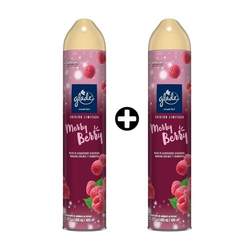 COMBO 2 Ambientadores Aerosol Glade Merry Berry 400ml