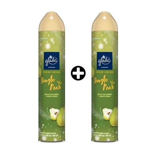 COMBO 2 Ambientadores Aerosol Glade Jingle Pear 400ml