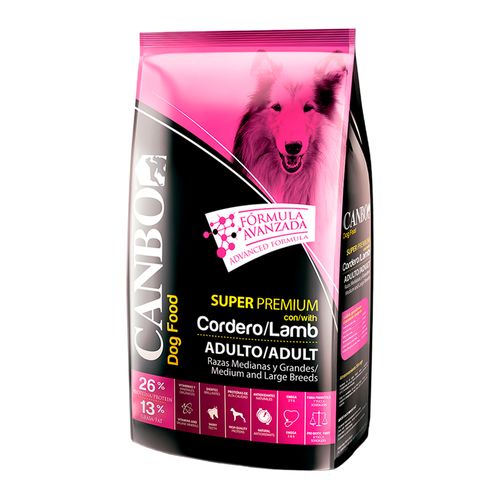 Comida para Perros Adulto Cordero Canbo Súper Premium Raza Mediana a Grande 15Kg