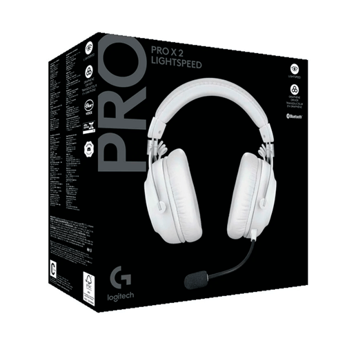 Audífonos inalámbricos Logitech G PRO X 2 Wireless Lightspeed - Blanco 7.1 Surround