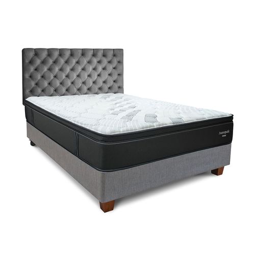 Dormitorio Americano Gris Plata Futurepedic 1.5 Plazas