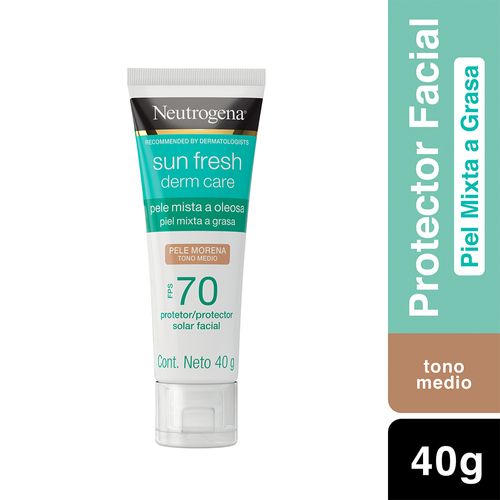 Protector Facial Tono Medio Neutrogena Piel Mixta Grasa 40g