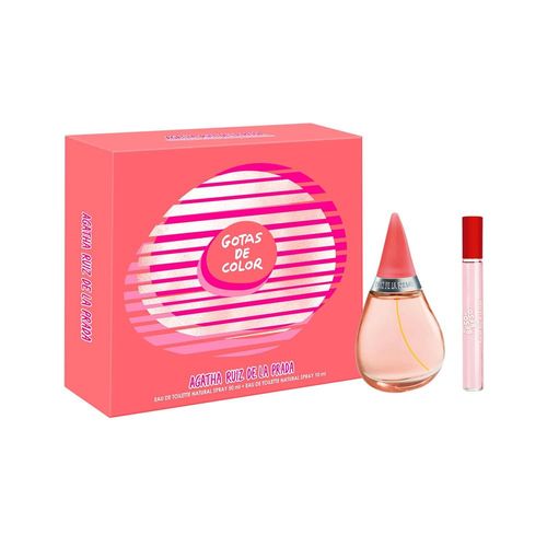 Set De Perfume Gotas De Color Mujer Edt 50 Ml + Travel Spray 10 Ml