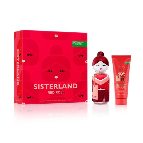 Set De Perfume Sisterland Red Rose Mujer Edt 80 Ml + Body Lotion 75 Ml