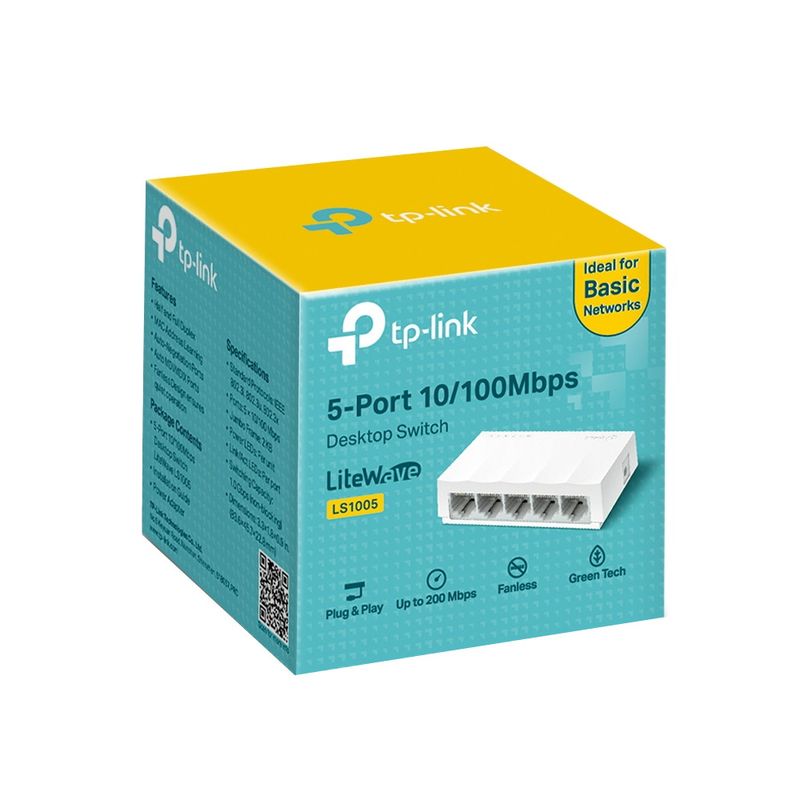 TP-Link---Switch-LS1005-LiteWave-5-Puertos-10-100-Mbps