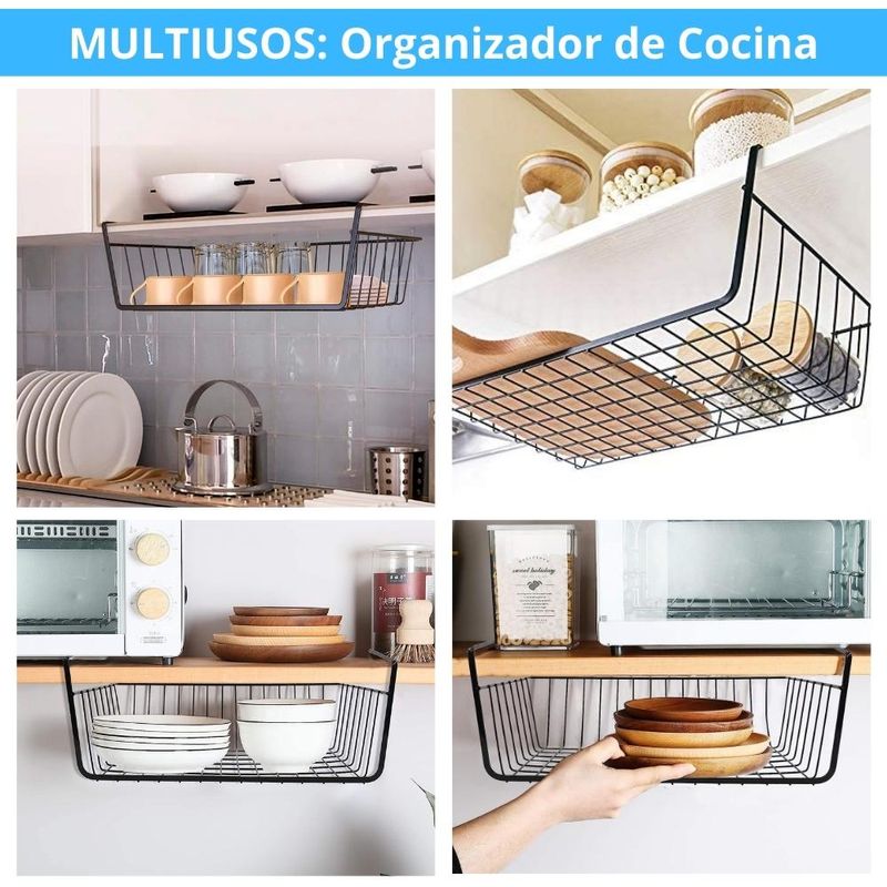 Canasta-Organizador-Colgante-Almacenamiento-Cocina-Negro-228C