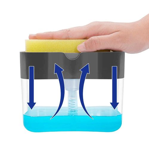 Dispensador de Jabón Líquido para Cocina o Baño + Esponja 561D