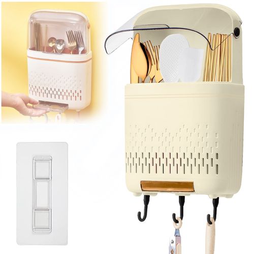 Organizador Colgante Porta Cubiertos Cuchillos  con Escurridor para Cocina 39V