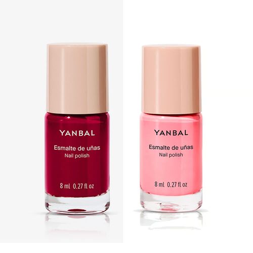 Set 2 Esmalte de Uñas Red Cava + Rosa Frozen Nail Polish 8ml