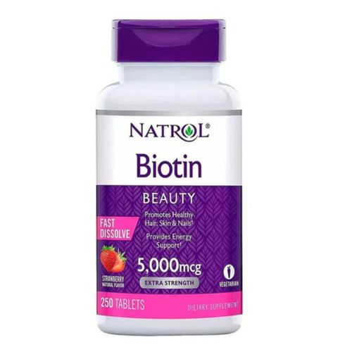 Biotina Natrol 5,000 Mcg Crecimiento De Cabello 250 Tabletas