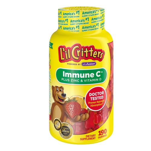 Lil Critters Vitaminas Niños Immune C Plus Zinc y vit D 290 gomitas