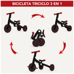 Bicicleta-Triciclo-3-en-1-plegable-para-niños-T80-Trimily-Rojo