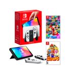 Consola-Nintendo-Switch-Oled-Blanca---Mario-RPG---Mario-Kart