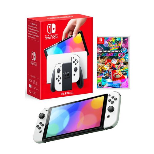 Consola Nintendo Switch Oled Blanco + Mario Kart 8 Deluxe