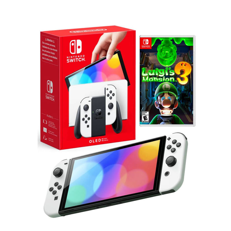 Consola-Nintendo-Switch-Oled-Blanco---Luigis-Mansion-3