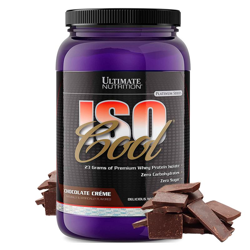 PROTEINA-AISLADA-ISO-COOL-2LB-CHOCOLATE---SHAKER-GRATIS---ULTIMATE-NUTRITION