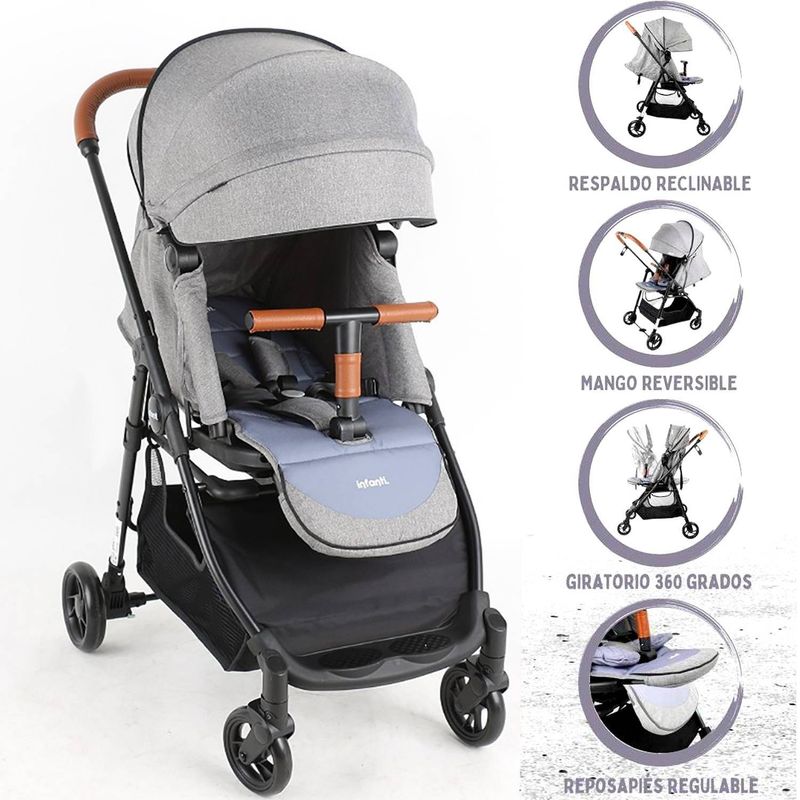 Coche-Cuna-de-Paseo-INFANTI-ZURI-360-Gris