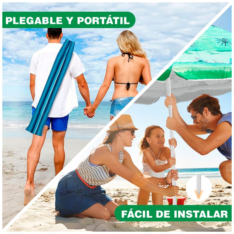 Sombrilla-de-Playa-Grande-para-Sol-175cm-Verde-Y83