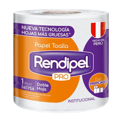 Papel Toalla con Autocorte Rendipel x 500 hojas