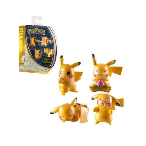 TOMY Pokemon 025 Pikachu Mini Figures 20th Anniversary Set