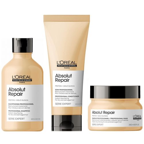 Shampoo Reparador 300ml + Condition + Mascarilla LOreal Absolut Repair