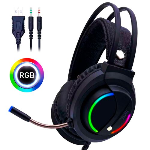 Audífonos Gamer D5000 Pro Luces Rgb Dreizt