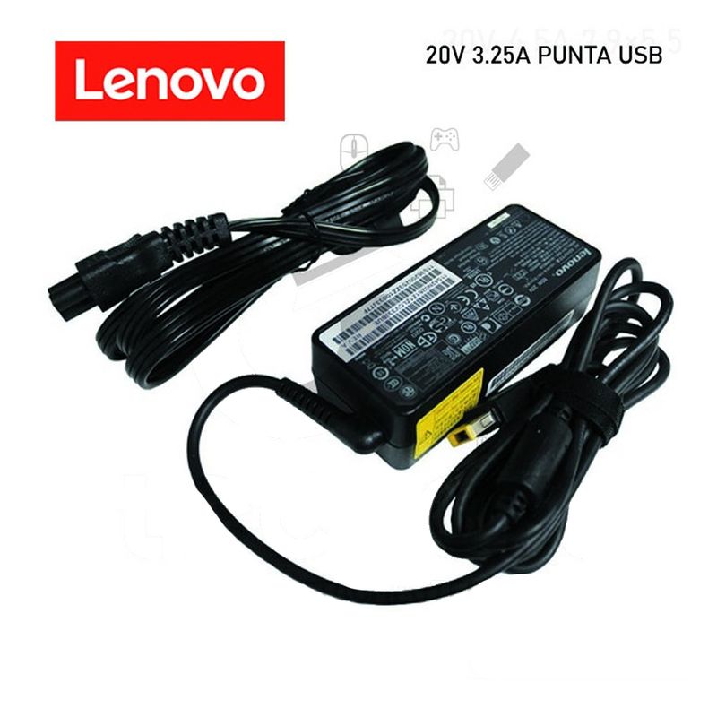 Cargador--Lenovo--Punta-Amarilla-Cuadrada-Compatible---Tipo-USB-20v-325A-65w