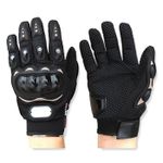 Guantes-moto-o-Scooter-en-negro-ajustados-Talla-M