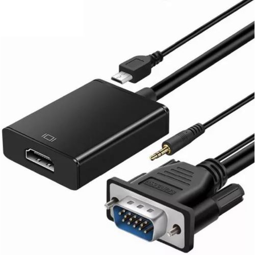 CONVERTIDOR VGA A HDMI CON AUDIO DIGITAL FULL HD 1080P