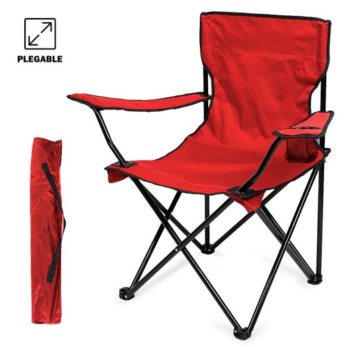 Silla Plegable para Playa Jardín Camping Terraza Rojo F03