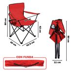 Silla-Plegable-para-Playa-Jardin-Camping-Terraza-Rojo-F03